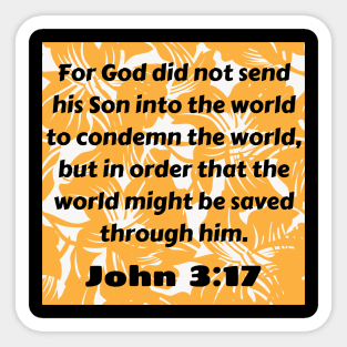 Bible Verse John 3:17 Sticker